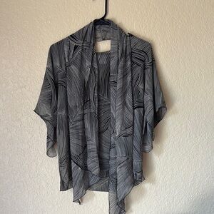 Elegant Black and Gray Women's Top